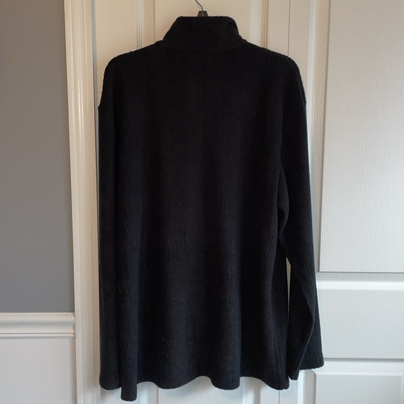 NWT Pull-over Axcess men’s long sleeve 1/4 zip Black fleece size XL soft - Picture 4 of 6